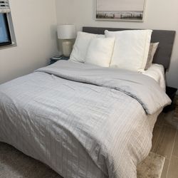 Queen Bed With Headboard And Box Spring And Frame