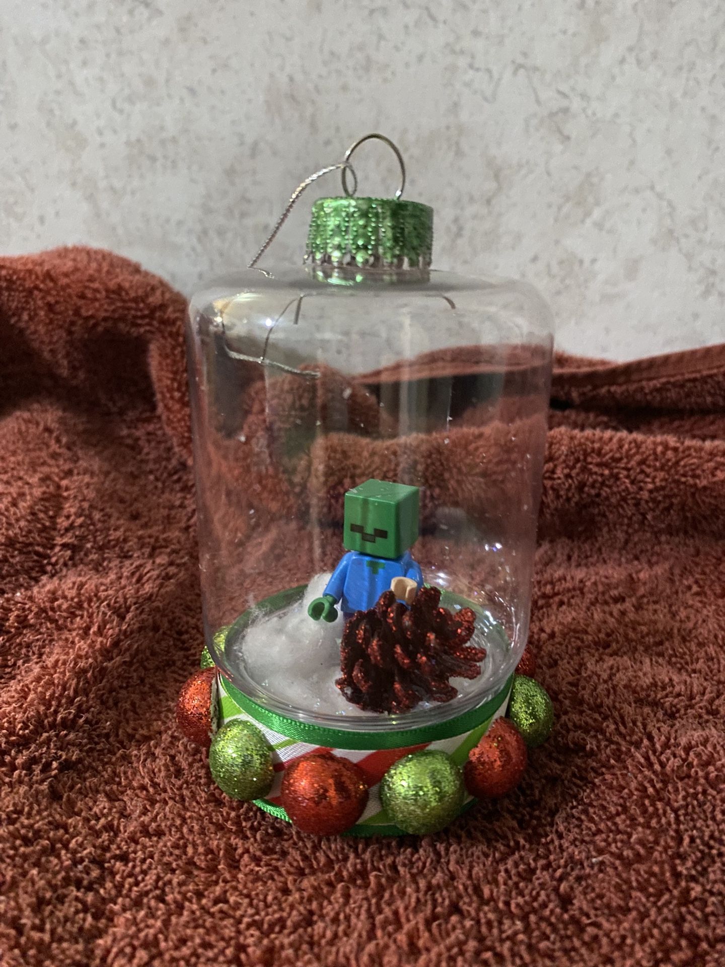 HANDMADE MINECRAFT CREEPER CHRISTMAS ORNAMENT NEW