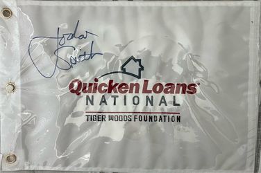 2014 Quicken Loans signed flag by Jordan Spieth