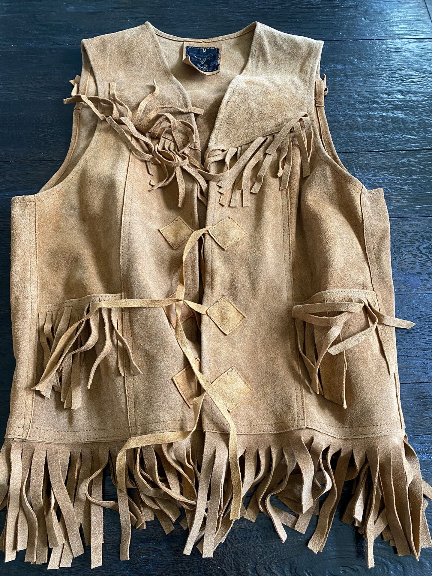 Vintage Suede Fringed Vest