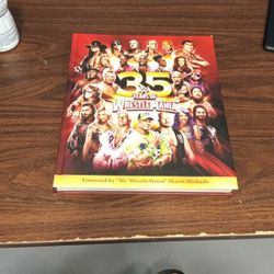 Rare  WWE 35 Years Of WrestleMania Collectors Hardback Book 