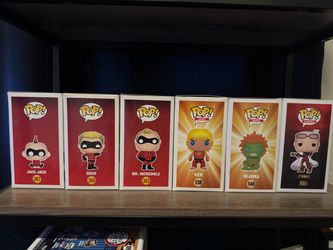 Funko Pop Lot of 6 – Incredibles & Street Fighter