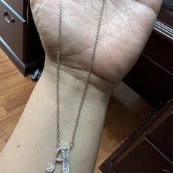 "A" Necklace Sterling Silver Stamp 925