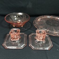 Peach Colored Glass Items