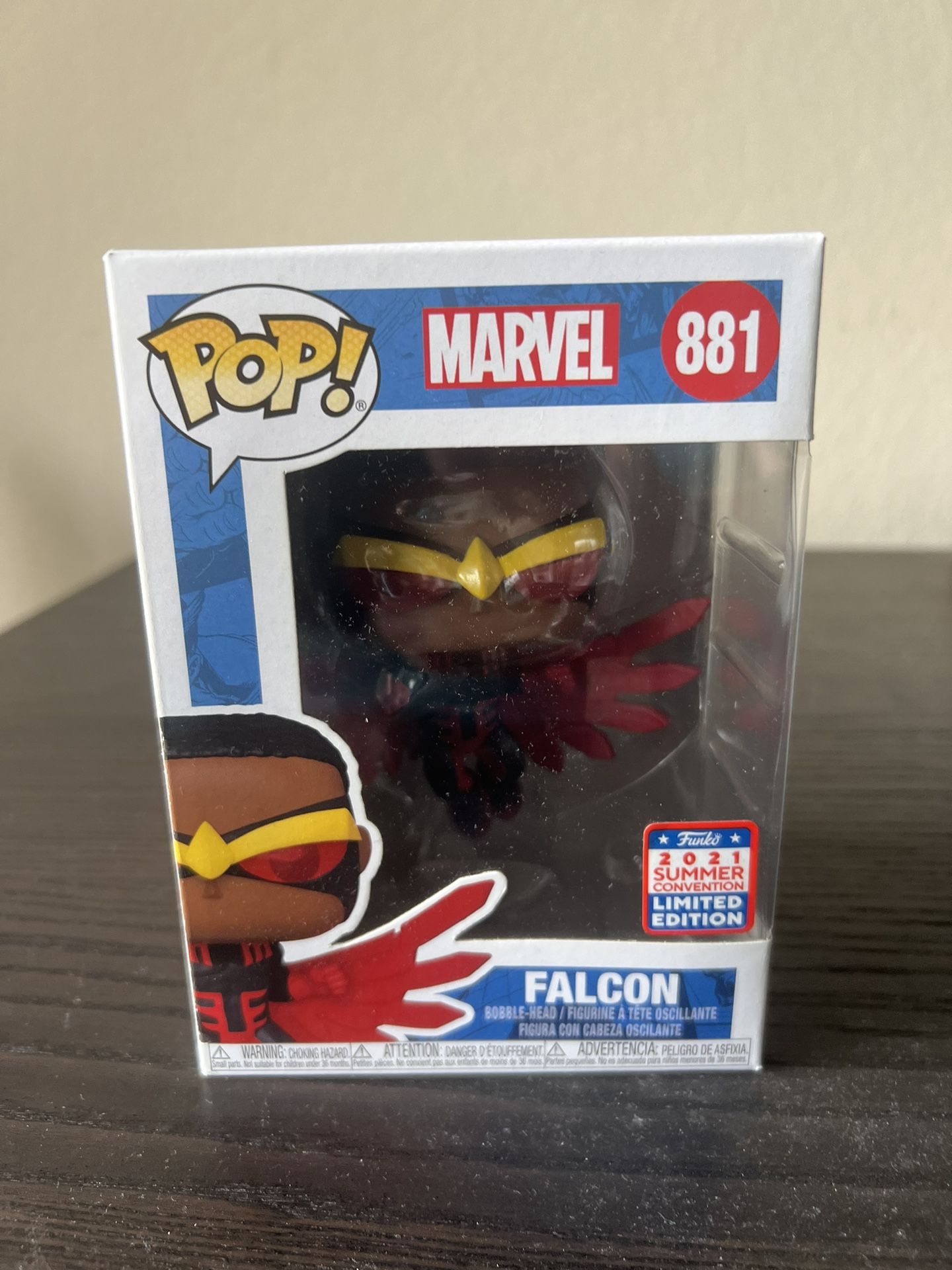 VAULTED EXCLUSIVE Falcon Red Suit Funko Pop Bobblehead #881 Marvel Sam Wilson