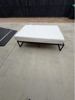 Full size, memory foam mattress and full-size metal frame