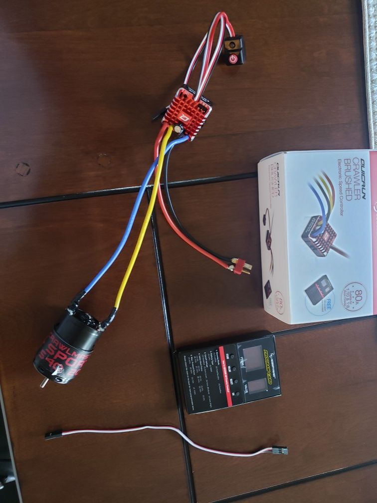 Hobbywing speed control and motor