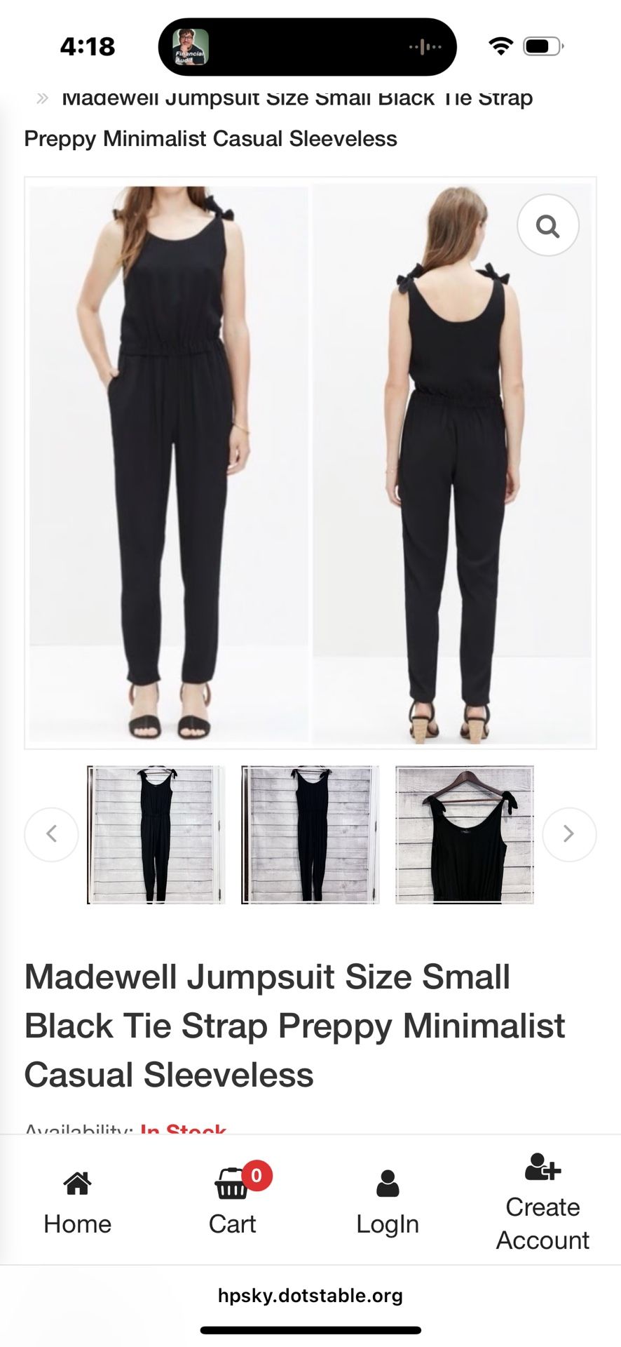 Madewell Jumpsuit Sz XS