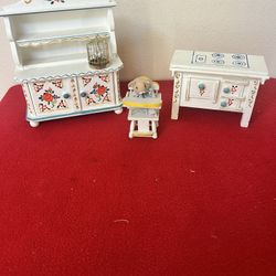 Dollhouse Furniture 3 Piece Wood
