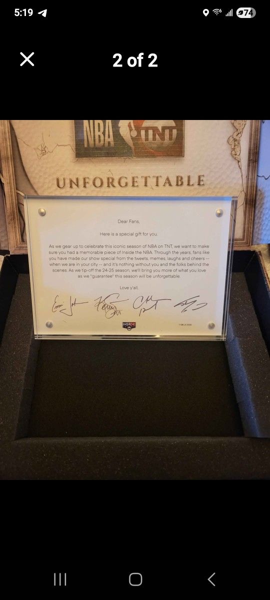 New In Box Rare NBA Plaque!