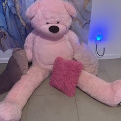 Giant Teddy Bear And Pillows 