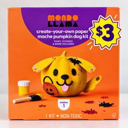 Mondo Llama Paper Mache Pumpkin Dog Kit
