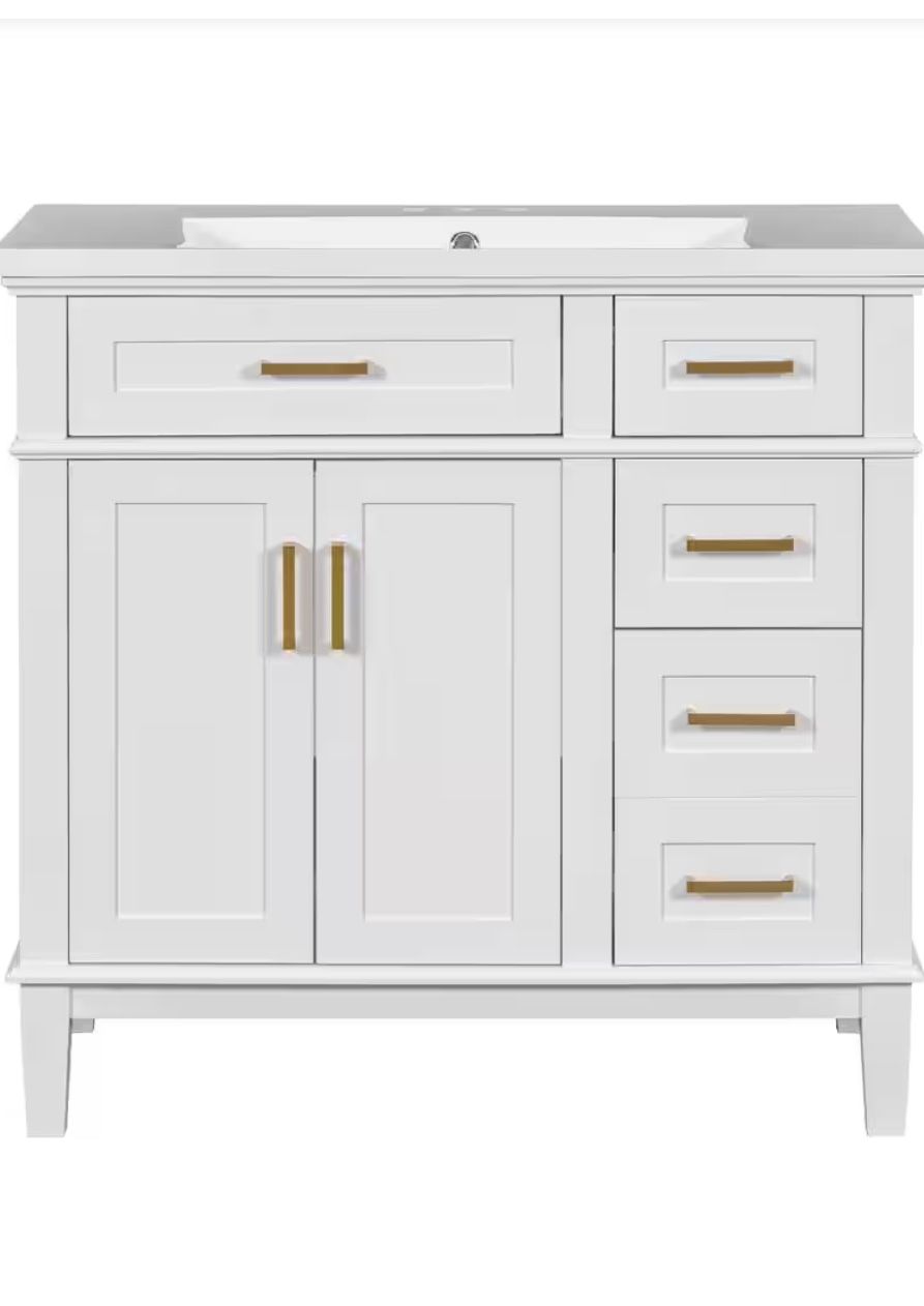 Bathroom Vanity W/ Sink (36in)