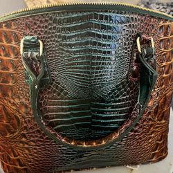 Woman’s Handbag With A Long Shoulder Strap Color Is Peacock 