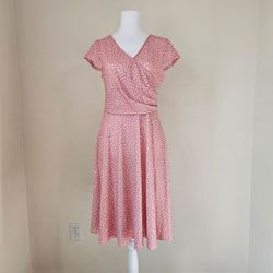 Pink with White Polka Dots Dress - S/M