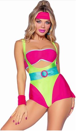 SMALL Women's 80s Workout Hottie Costume