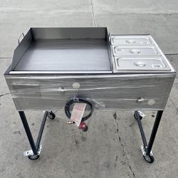 plancha para tacos 20 × 24 con tres compartimientos para mantener la comida caliente