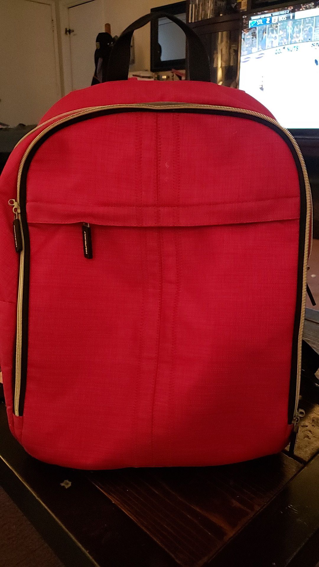 Hot pink IKEA laptop backpack