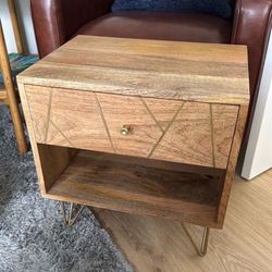 Mango Wood Night Stand/End Table 