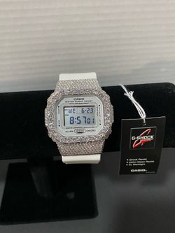 Casio G Shock DW5600 Custom Iced OutVVS 1 Moissanite Bezel Passes Diamond Tester