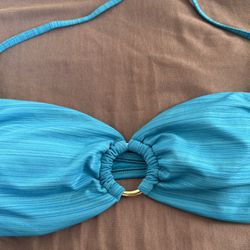 Mossimo blue ring bikini top size M Used Twice