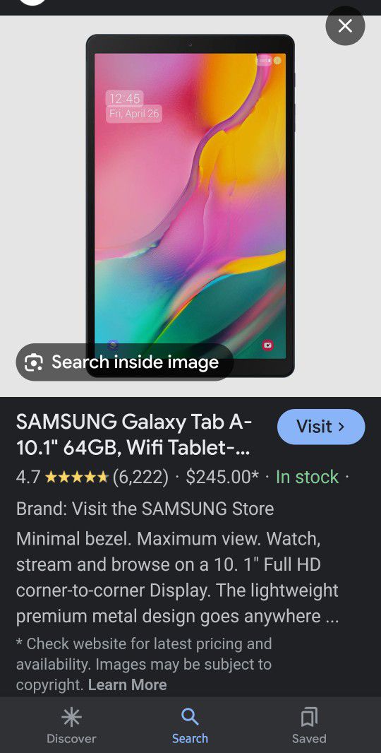 Samsung Galaxy Tab A 10.1 With Keyboard