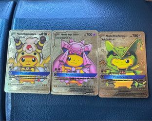 Pikachu Gold Cosplay Cards