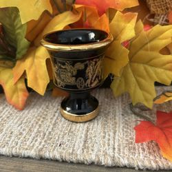 Greece Pottery Mini Vase, 24K Gold 