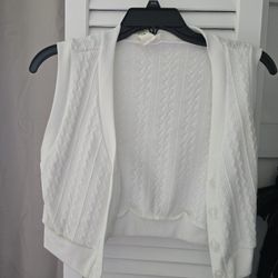 White Crop Top Vest
