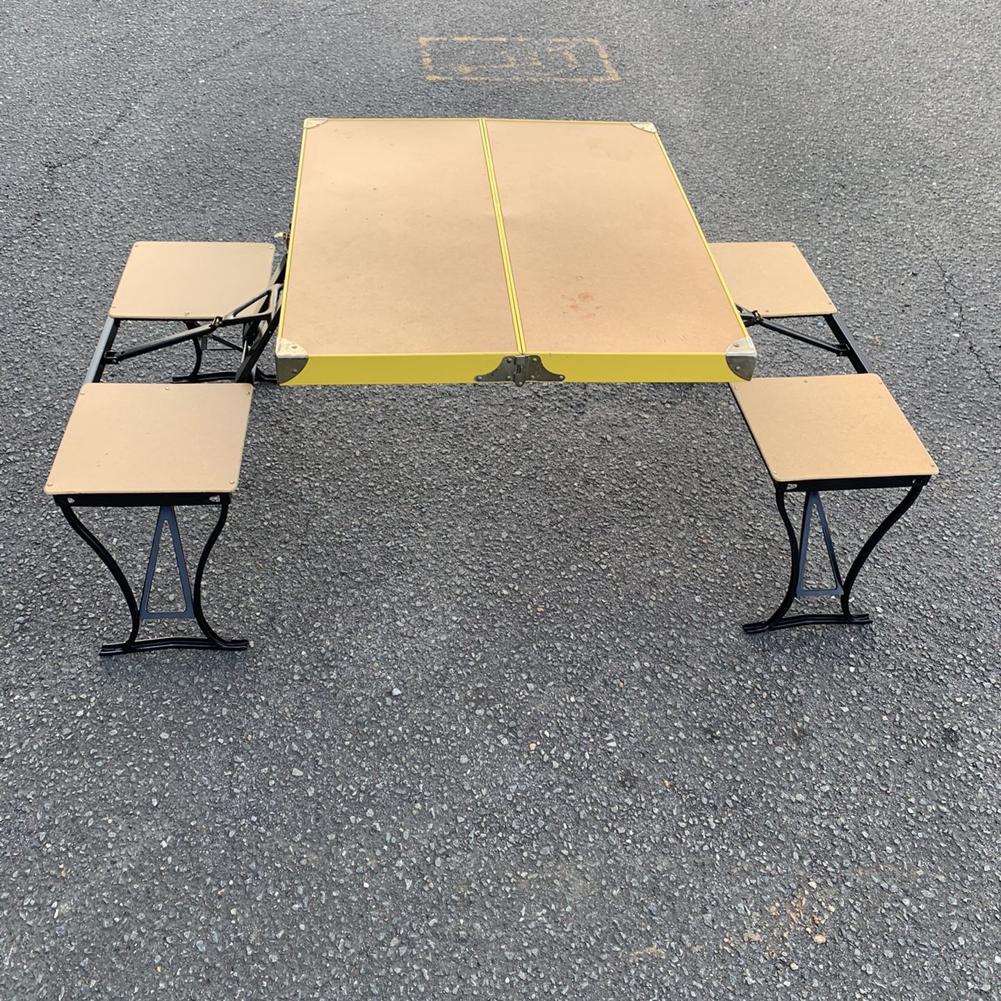 Milwaukee Stamping Fold Up Picnic Table and Benches