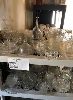 Mega lot clear glass serving wear and more.