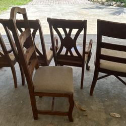 Solid wood dining chairs $ 15 Total
