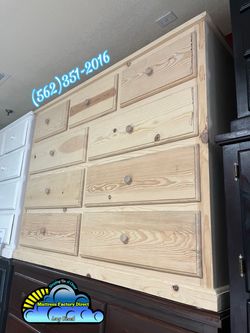 Nine drawer no finish dresser cajonera Comoda de Pino Nuevo