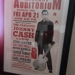 Johnny Cash Poster In Frame 