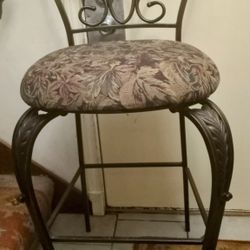 Wrought Iron Oversized Bar Stool.
