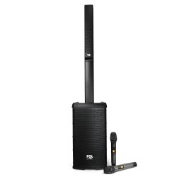 PRO SOUND TOWER, RECHARGEABLE, PORTABLE, TWO WIRELESS MICROPHONES, GUITAR AND MICROPHONE INPUT