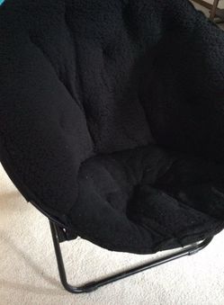 Black Folding Papasan Chair