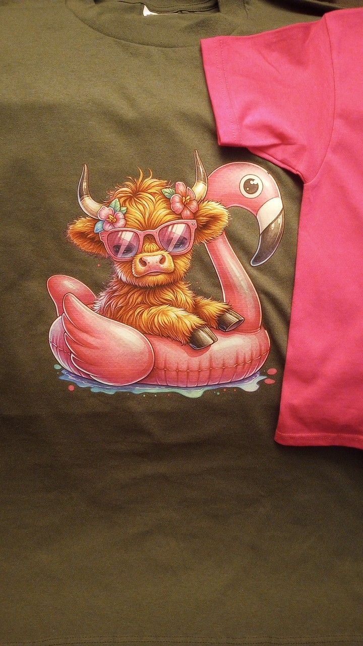 Cow And Flamingo Shirt 