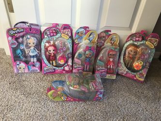 Shopkins Shoppies dolls NEW lot of 8 ( see all photos)