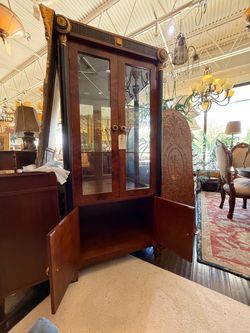 VTG Style Wooden Curio Cabinet