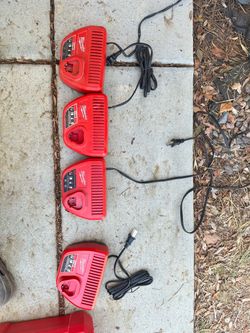 Milwaukee M12 Battery Chargers - Price per 1