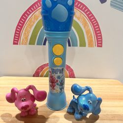 BLUES CLUES SING A LONG MICROPHINE WITH TWO FIGURES - Blue and Magenta