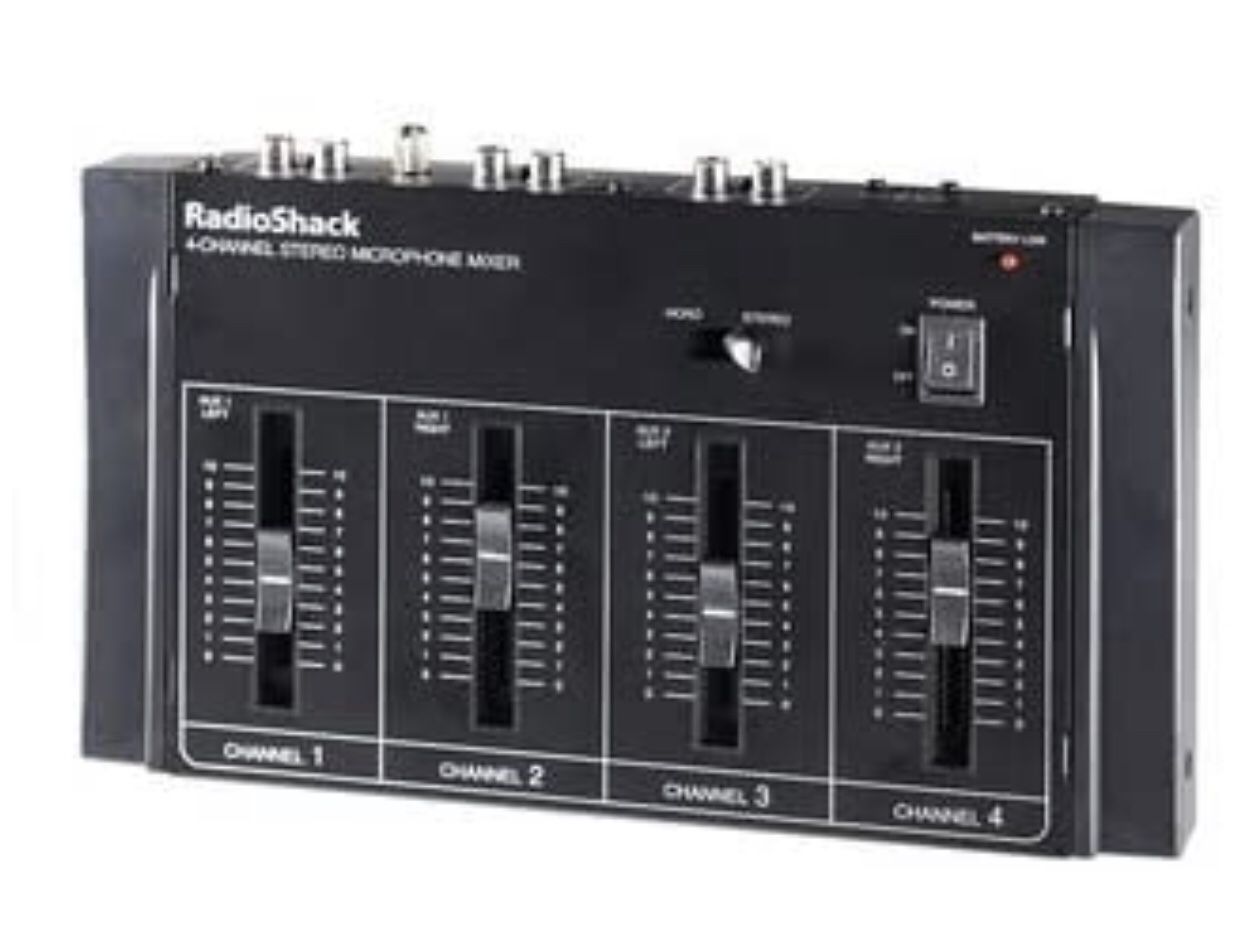 Brand New RadioShack 4-Channel Stereo Microphone Mixer
