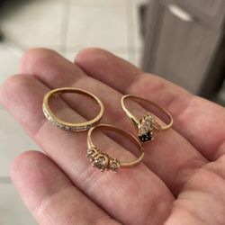 10k Gold And Genuine Diamond Women’s Rings 