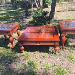Heavy Woods Solid End Tables And Coffee Table $60 Delivery Is Available