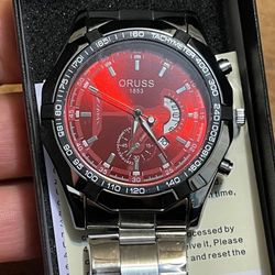 ORUSS Men's watch, authentic new model, large dial, calendar function,