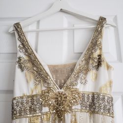 Gold and White dress 