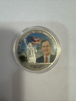 CHALLENGE COIN FORMER PRESIDENT OF THE UNITED STATES GEORGE H.W. BUSH