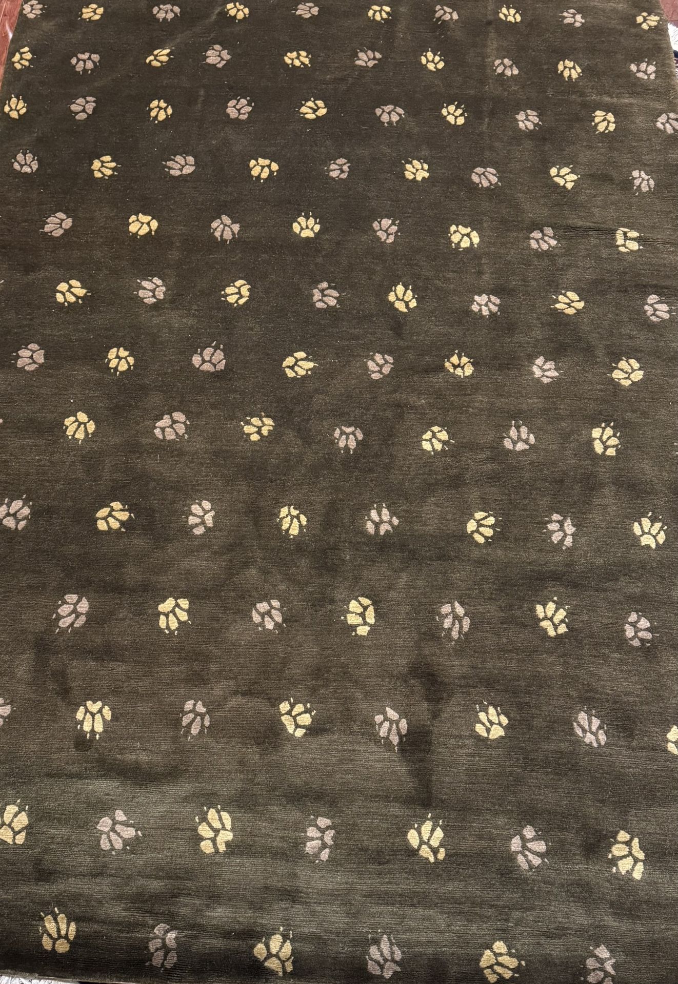 Handwoven Tibetan Wool Rug 66”x97”