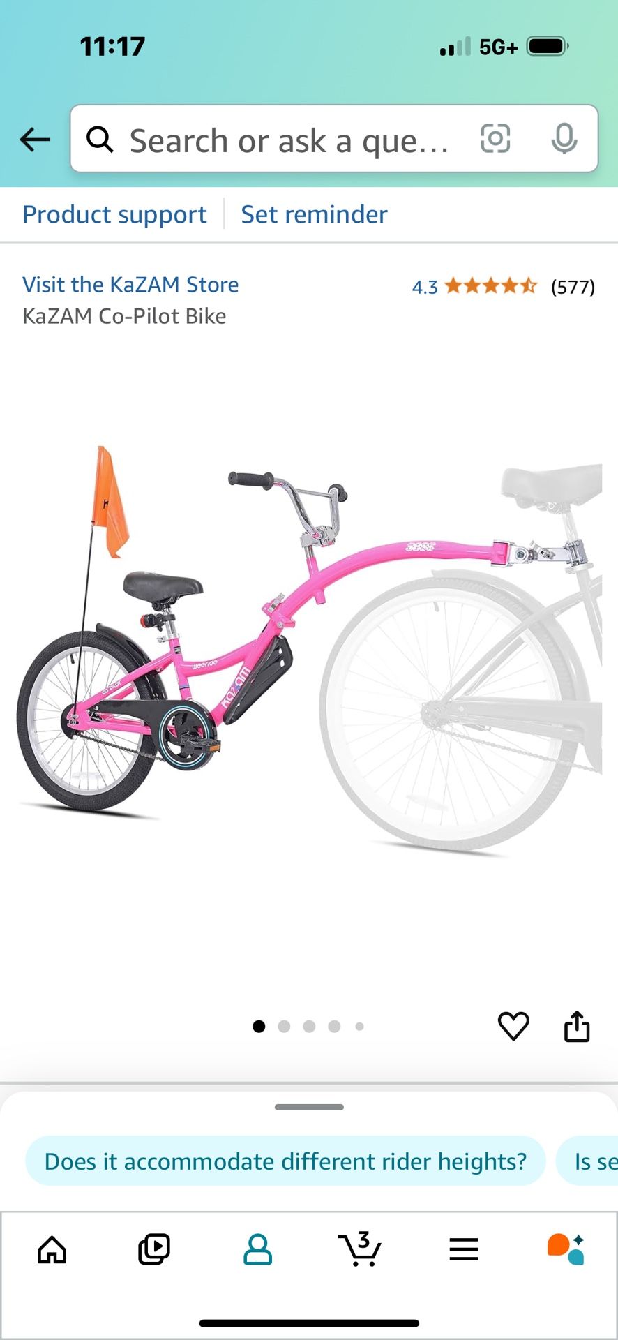 KaZAM Co-Pilot Bike For Kids